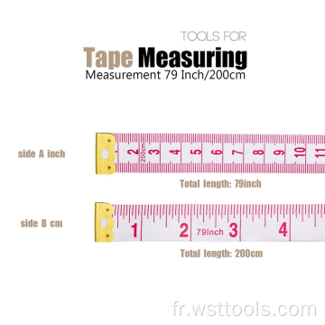 Ruban à mesurer souple de haute qualité 200 cm / 79 pouces